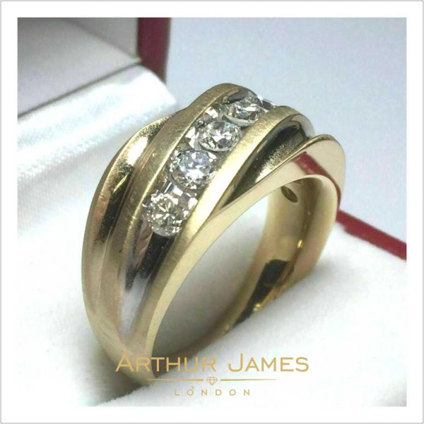 Trio Ring Set - Him & Her Custom Made Jewelry Arthur James London