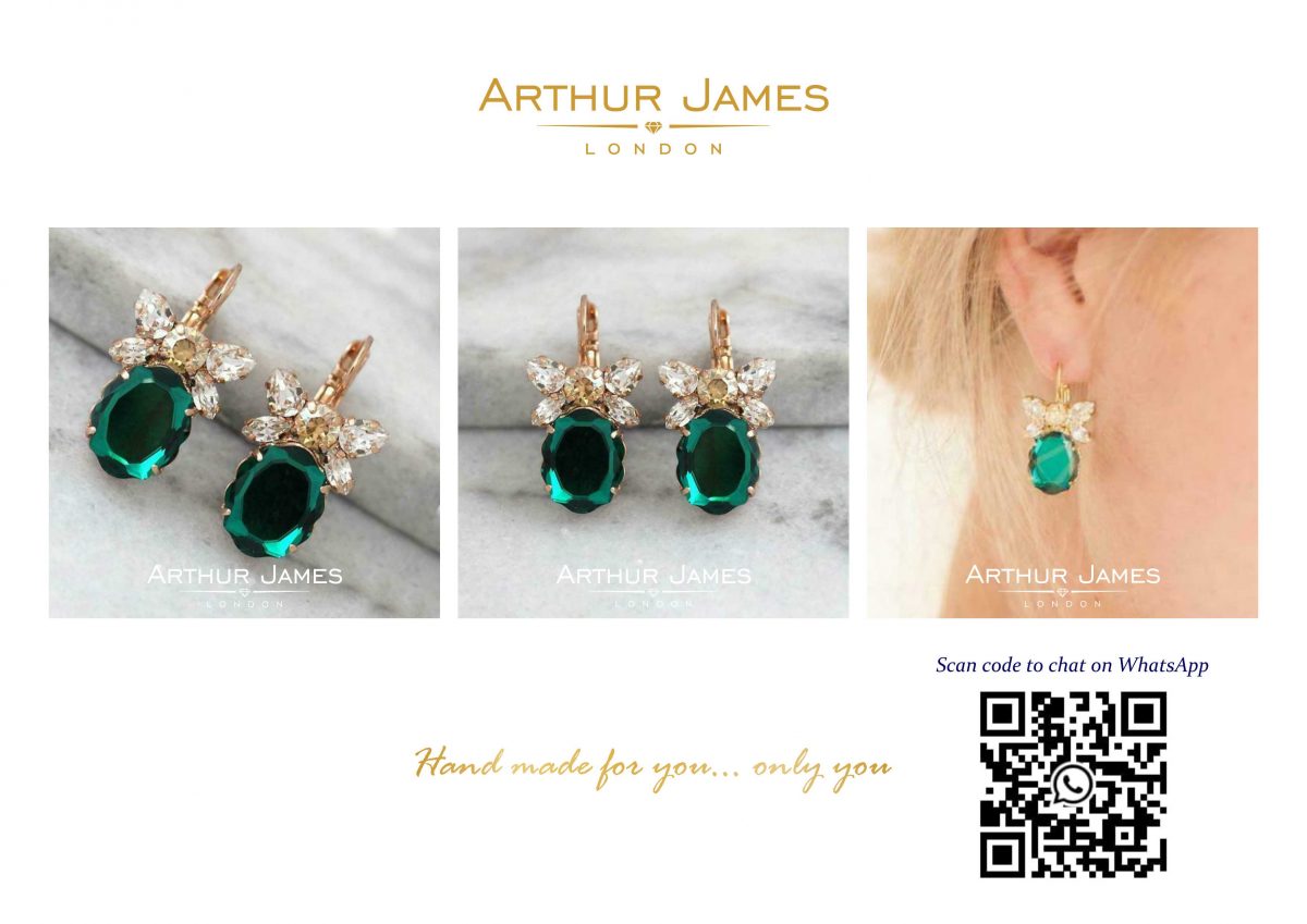 Oval Cut Green Emerald Diamond Ladies Dangler Earrings