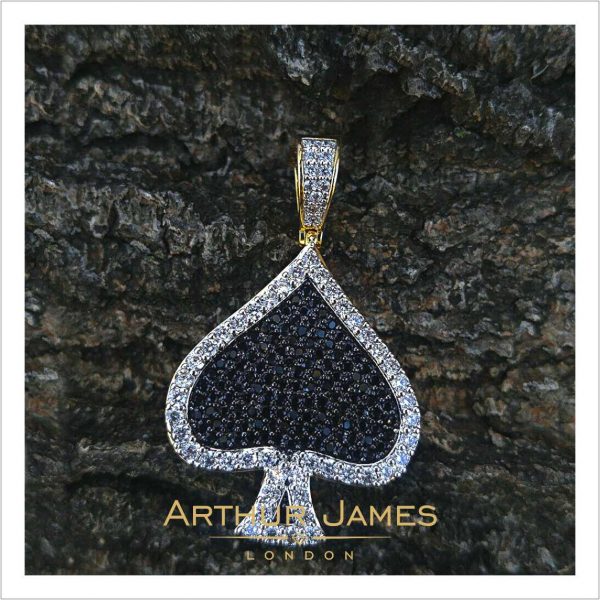 diamond spade pendant