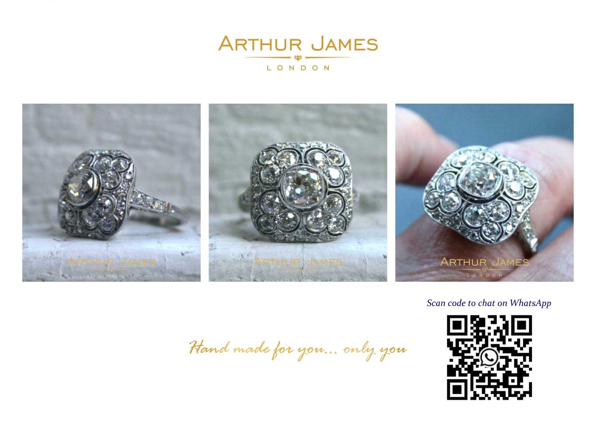 Vintage Retro Antique Round Cut Diamond Ladies Ring